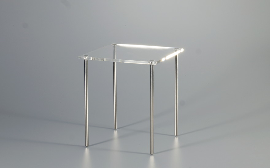 組立式アクリルテーブル【正方形／高さ16cm】
