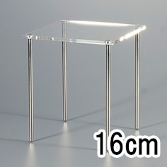 組立式アクリルテーブル【正方形／高さ16cm】